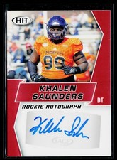 2019 SAGE HIT #A54 Khalen Saunders Autographs Red