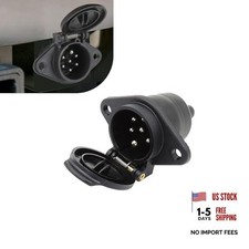 Trailer 7-pin Round Plug, Plug and Play Trailer Adapter for Signal Light