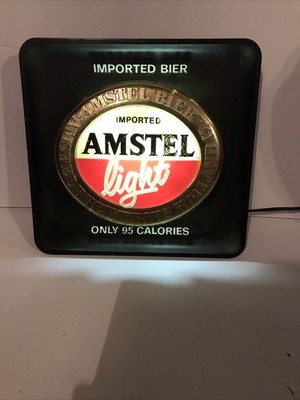 Amstel Light Beer Lighted Sign - Works - Bar Top Sign