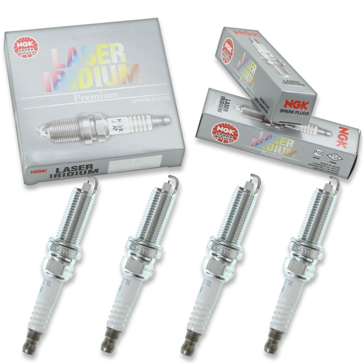 4 pc NGK 1654 ILZKAR7B11 Laser Iridium Spark Plugs for 92070-0036 Ignition jg