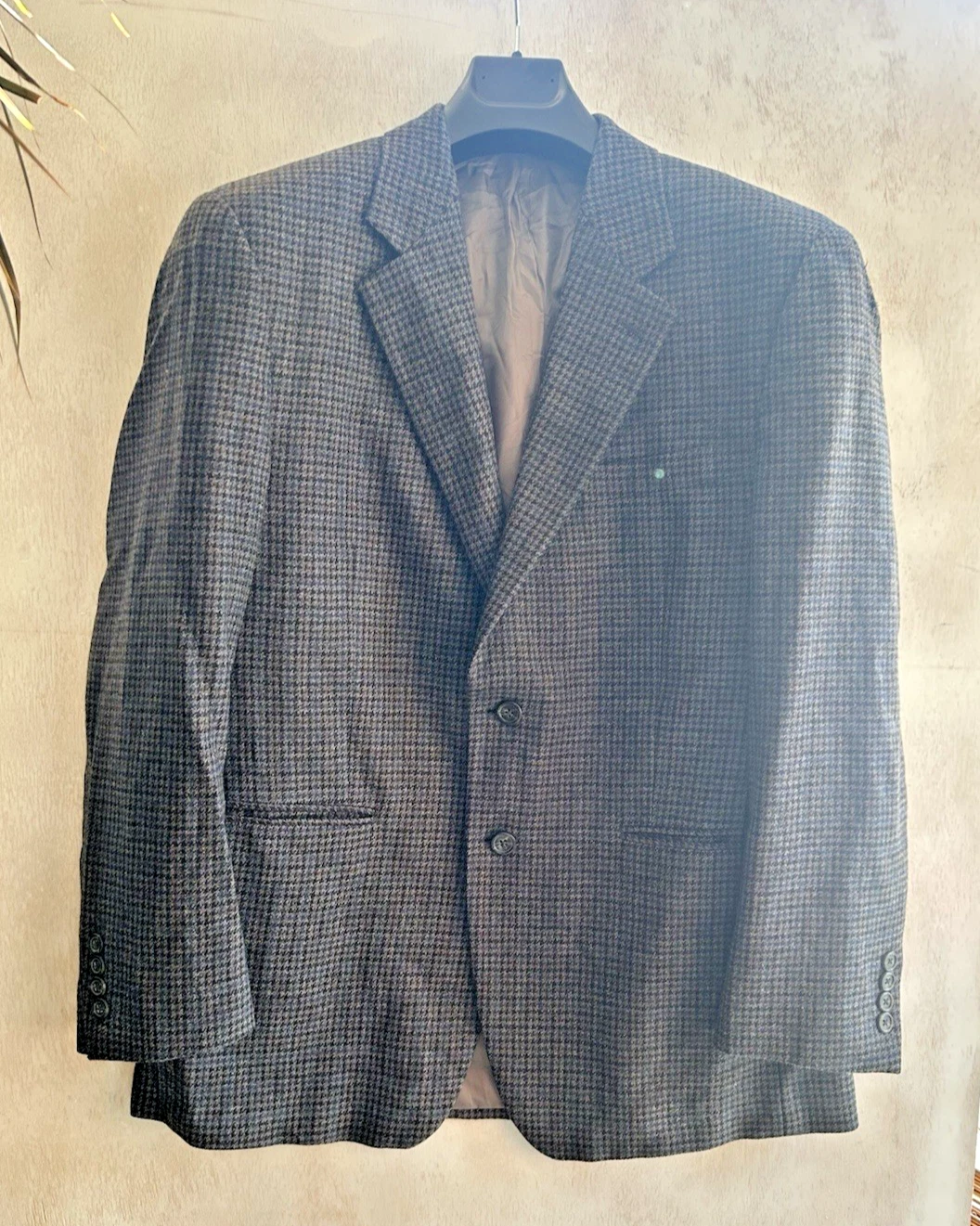 Vintage Chaps Men’s Pure New Wool Jacket Blazer Coat Grey Size 42 R (C9)