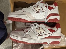 New Balance 550 White Red BB550STF Men Size 10 NEW w/Box Classic Retro Sneakers