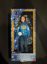 Barbie Holiday Sweater Doll Collectible Ugly Blue Sweater Doll