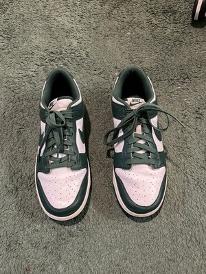 Women s Size 10.5 Nike Forest Green and White Dunks