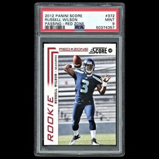 Russell Wilson 2012 Panini Score Red Zone /20 Rookie RC #372 PSA 9