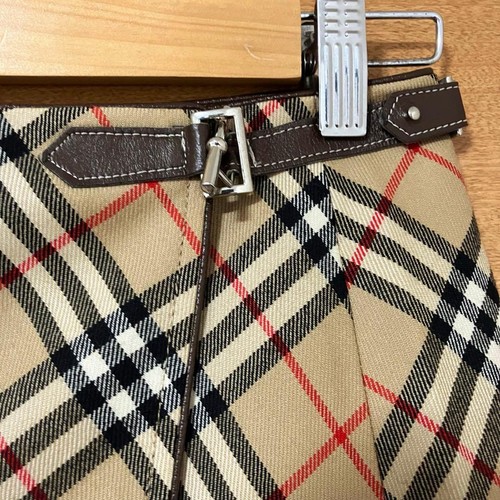BURBERRY LONDON BLUE LABEL Nova gonna avvolgente a quadri Y2K lana beige taglia 36 originale - Foto 22 di 24