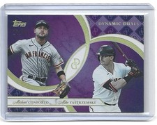 2024 TOPPS DYNAMIC DUALS MICHAEL CONFORTO MIKE YASTRZEMSKI PURPLE 17/50