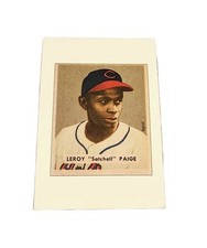 Satchel Paige, 1949 Bowman rookie card, 1989 Bowman Reprint Sweepstakes. rookie card picture