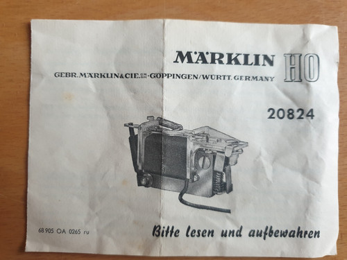 Märklin 20824 Original Anleitung Einbau Fahrtrichtungschalter 1965 | Zustand: Gebraucht