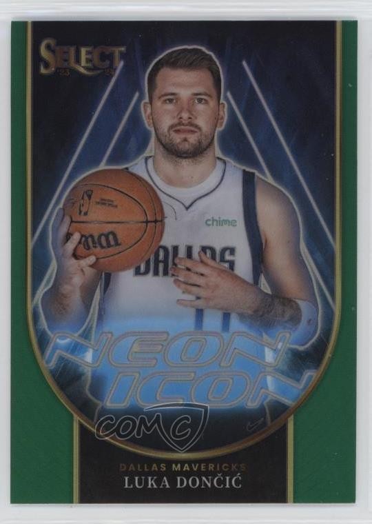 2023-24 Panini Select Neon Icons Green Prizm Luka Doncic #21 0t5y