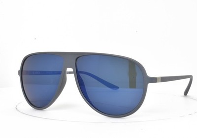STARCK Eyes SUNGLASSES Carbon Fiber Matte Gray Aviator Blue Mirror 5011 3/96 3N