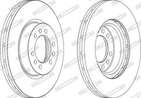2X Bremsscheibe Premier Ferodo FCR235A FüR Iveco Schachtel Volvo FH Daily 3