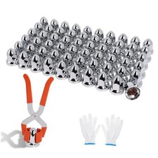 60 Pcs 33mm Lug Nut Covers Push on for Semi Trucks RV, 2 ABS Plastic 2-3/8" H