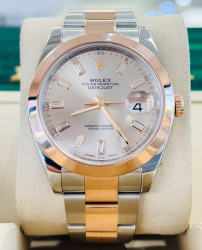 Rolex Datejust 41 126301 Custom Baguette Diamond Sundust Dial ...