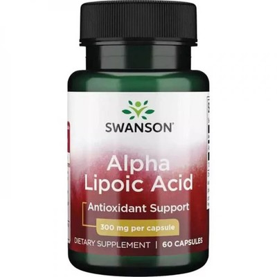SWANSON Alpha-Liponsäure 300mg 60 Kapseln Zellschutz Energie Antioxidans