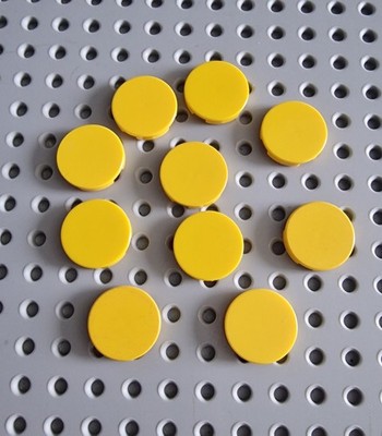 Lego Fliese Kachel Tile 2x2 Rund Gelb 10 Teilig 4150 14769 A204