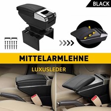 Auto PKW CAR Mittelarmlehne mit Staufach Armlehne Kunstleder Schwarz Universal