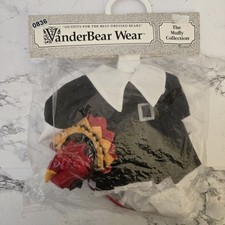 VTG 1989 Muffy VanderBear Thanksgiving Pilgrim  Pet Turkey Outfit Nabco