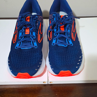 Brooks Glycerin 20 Men s Lace-Up Low Top Running Sneaker Palace Blue Orange