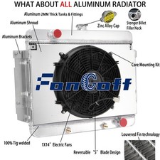 4 Row Radiatorw Fan For 1969-1970 Chevy Impala Bel Air Kingswood Caprice Dpi345