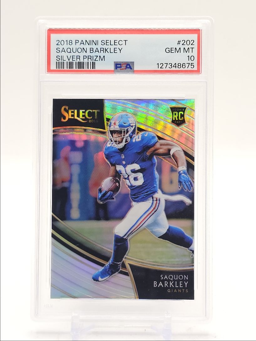 Saquon Barkley Panini Select #202 Silver Prizm