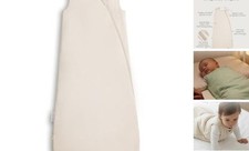 Bamboo Viscose 1.0 Tog Sleep Sack, Soft Breathable Baby Sleeping 0-3 Months Oat