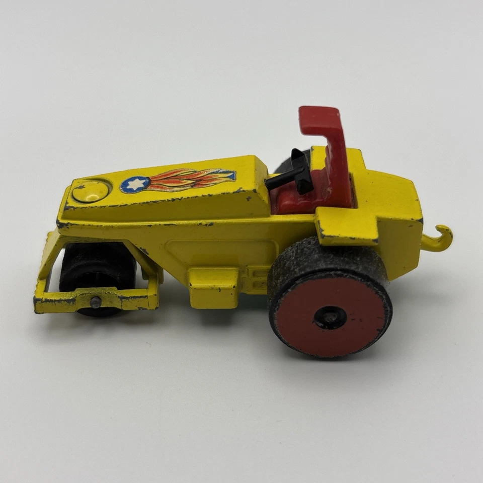 Vintage ✅ Matchbox Lesney Rod Roller No. Coche de juguete amarillo 21 hecho en Inglaterra 1973 Foto 2 de 4