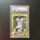 Konnor Griffin 2025 Bowman Paper Yellow Pattern /75 Pirates PSA 9