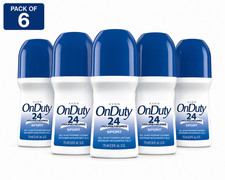 pack of 6 Avon On Duty Roll On Antiperspirant Deodorant 2.6 fl oz 24Hr Citrus