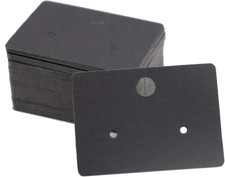 50 Pcs Earring Display Cards with 50 Pcs Self Seal Bags 3 Holes Small Blank Pape