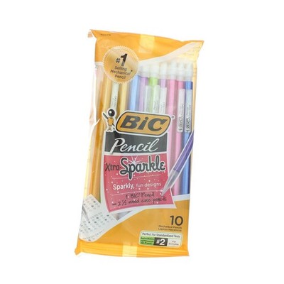 2 Pack BiC Xtra Sparkle Mechanical Pencil, 0.7 mm, #2, 10 Ct