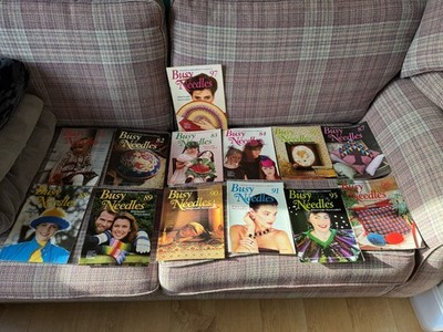 13 Vintage Busy Needles Zeitschriften. Stricken, Nähen. Diverse Teile 81-97 80 er Jahre