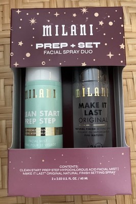 Milani Clean Start Prep Step Facial Mist & Make It Last Setting Spray 2.03 Fl Oz