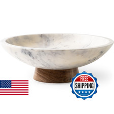 Cork  Mill Marble Decorative Bowl for Home Decor - Handcrafted Natural Stone wi