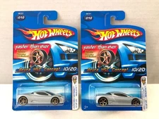 Hot Wheels Faster Than Ever FTE ACURA HSC CONCEPT Lot of 2! BLACK & GRAY Bases!