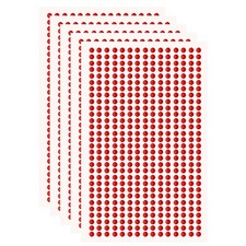 5 Sheet/2250 Pcs Self Adhesive Acrylic Gem 3mm Sticker Gem Stones, Red