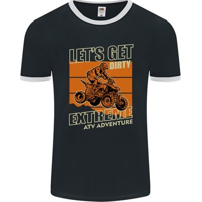 Lets Get Dirty ATV 4X4 Quad Bike Biking Herren Ringer T-Shirt FotL