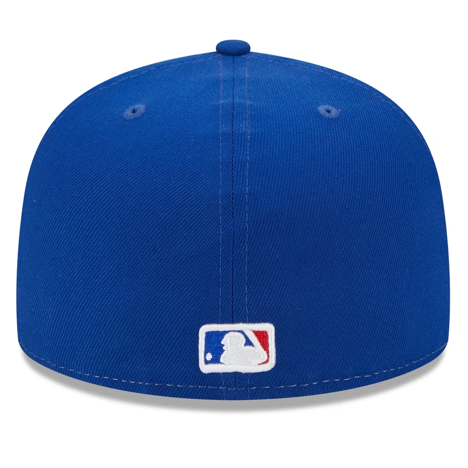 New Era 59FIFTY Atlanta Braves 2023 City Connect Fitted Hat Cap White Royal Blue - Image 3 of 4