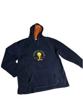 VTG Tweety Bird Looney Tunes 2001 Varsity Team Blue Fleece Hoodie  XL