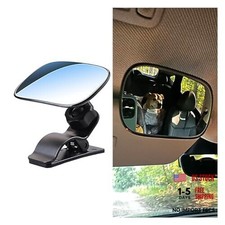 Car Rearview Baby Mirror, Universal Wide Angle Convex Mirror Clip-on Mirrors,