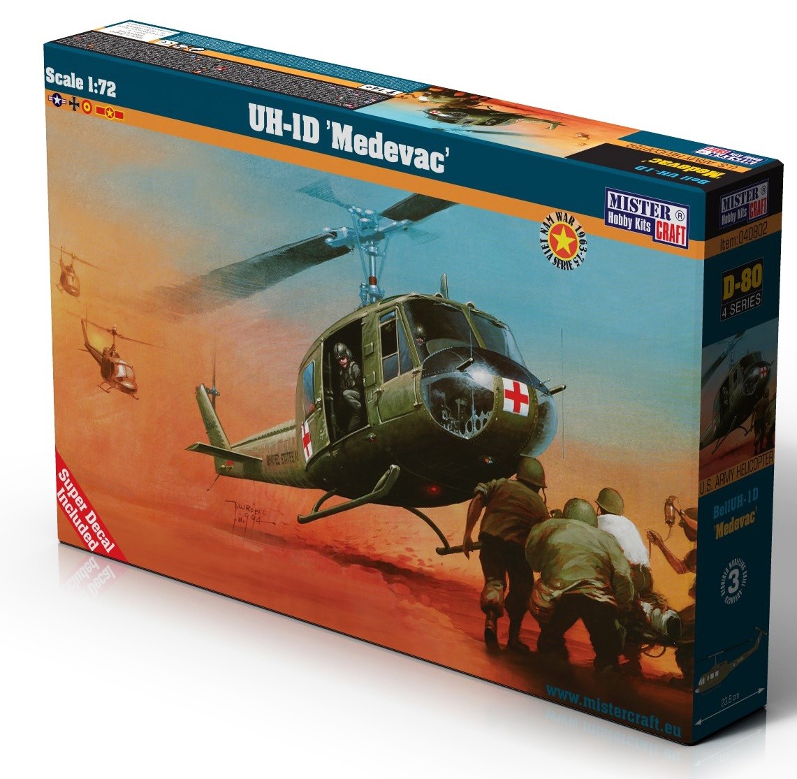 MISTERCRAFT 1/72 UH-1D MEDEVAC (PLASTIC KIT) D-80