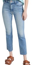 MOTHER The Hustler Ankle Fray in Au Revoir Jeans Size 29 EUC Preppy Festival Raw