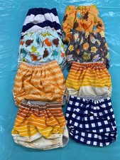 Lot of 8 Baby Cloth Diaper Covers One Size Fits All Multiple Brands Boy