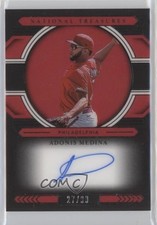 2020 Panini National Treasures Midnight Signatures 27/99 Adonis Medina Auto 00gy
