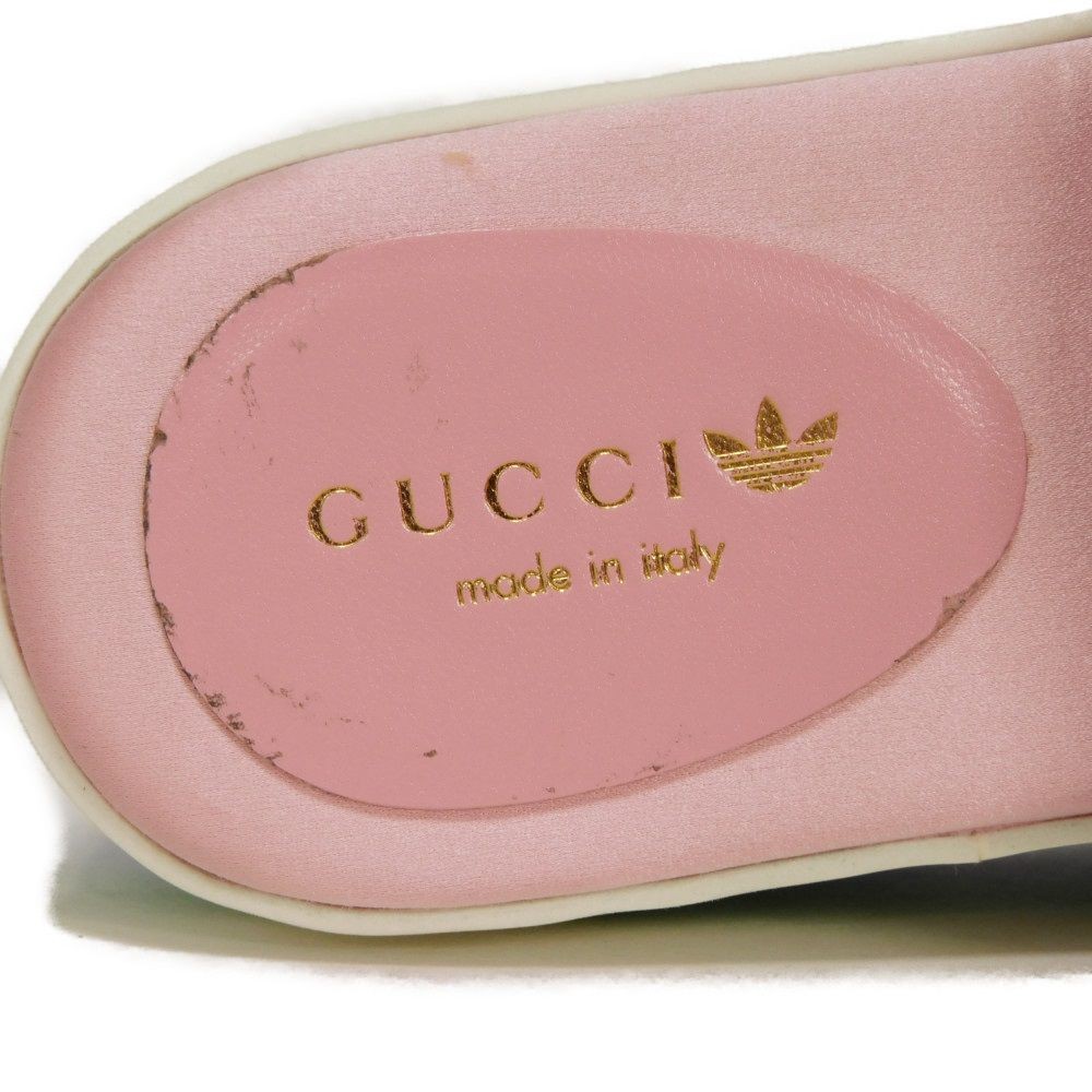 GUCCI Sandals Trefoil Platform 38 1/2 Pink Thick Sole Multicolor 25.5cm Logo Sil thumbnail 6