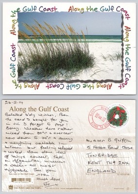 x03364 Sea Oats Gulf Coast  Florida USA  postcard 2014 stamp