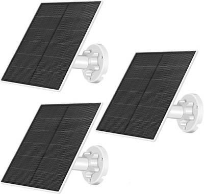 5W Solarpanel für DC 5V Überwachungskamera IP65 Wasserdicht Ladegerät 360�� 3er Pack