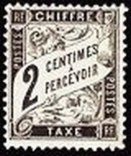 FRANCE STAMP TIMBRE TAXE N° 11 " TYPE DUVAL 2c NOIR " NEUF x TB