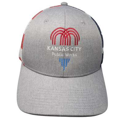 #ad Kansas City Public Works Snapback Trucker Hat Multicolor One Size Kati $20.00