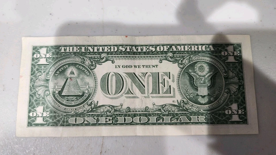 (1998 July, 19) Birthday/Anniversary Note $1 One Dollar Bill Fancy Serial Number - Image 2 of 2